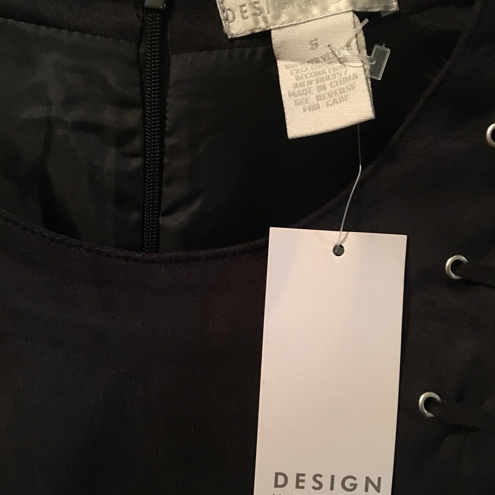 🌟🌟Design History Vegan Black Soft Suede Dress.  B3 - Picture 7 of 7